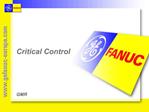 Critical Control