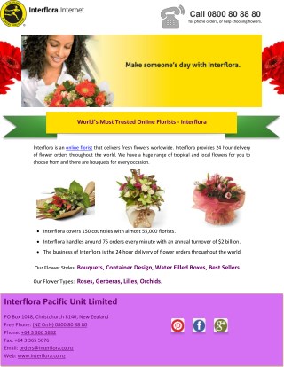 World’s Most Trusted Online Florists –Interflora