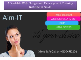 Best Web Design And Development Training Institute in Noida