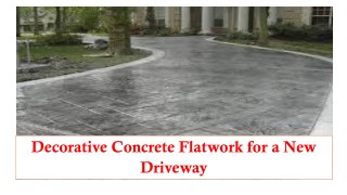 Decorative Concrete Flatwork for a New Driveway