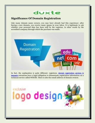 Significance Of Domain Registration