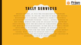 A PPT on best tally services in pune|PrismIT solutions pvt ltd