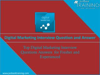 Top Digital Marketing Interview Question and Answers for Fresher and experience