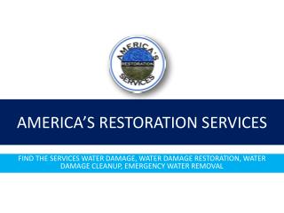 Water damage restoration - Fix by specialized professionals only