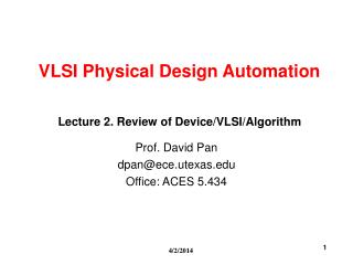 VLSI Physical Design Automation