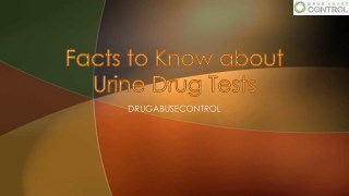 Facts to Know about Urine Drug Tests