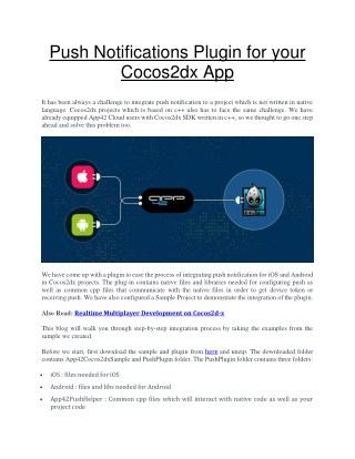 Complete steps to Integrate Push Notification for Your Cocos2dx App with Push Notifications Plugin.
