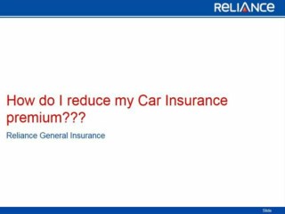 How do I reduce my Car Insurance premium