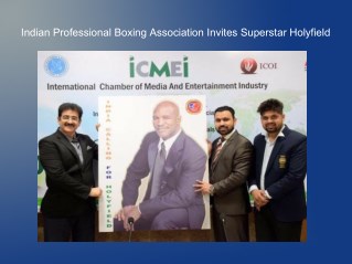 Indian Professional Boxing Association Invites Superstar Holyfield