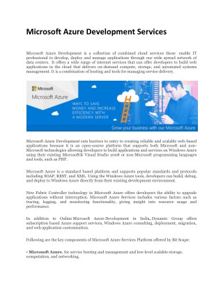 Microsoft Azure Development Services