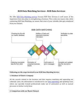 B2B Data Matching Services - B2B Data Services