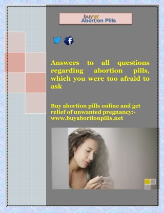 Answers to all questions regarding abortion pills, which you were too afraid to ask