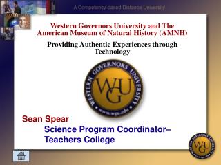 Sean Spear Science Program Coordinator– 	Teachers College