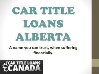 Car Title Loans Alberta