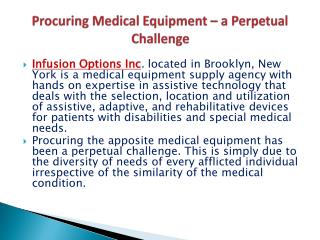 Procuring Medical Equipment – a Perpetual Challenge