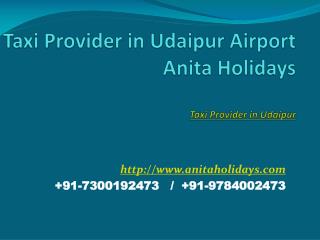 Taxi Provider in Udaipur Airport