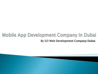 Mobile App Development Company In Dubai