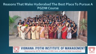 Reasons That Make Hyderabad The Best Place To Pursue A PGDM Course