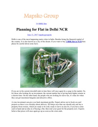 Planning for Flat in Delhi NCR