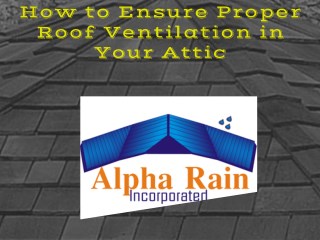 Ventilation Check | Metal Roofing Virginia