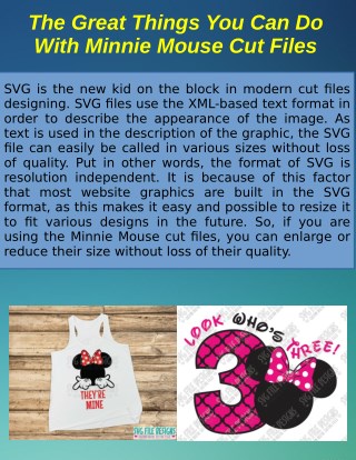 The Great Things You Can Do With Minnie Mouse Cut Files