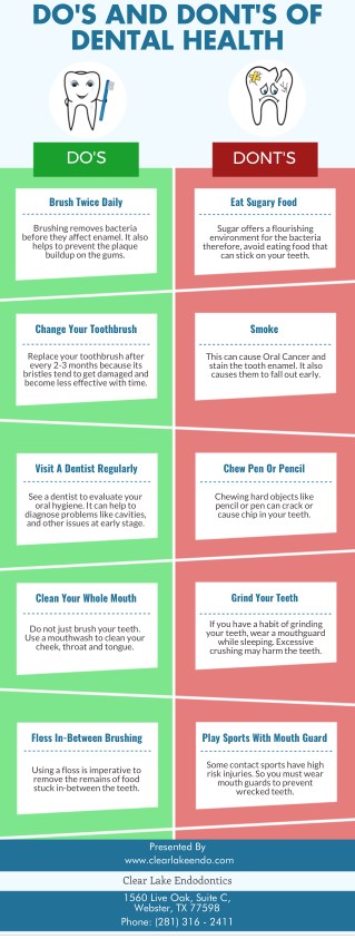 Do’s And Dont’s Of Dental Health