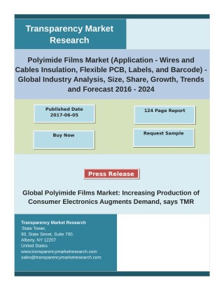 Global Polyimide Films Market Growth, Share, Demand and Analysis of Key Players - Research Forecasts to 2024