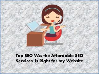 Top SEO VAs the Affordable SEO Services is Right for my Website