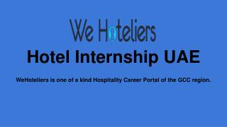 Choose Best Hotel Internship UAE Training Program