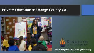 Private Education in Orange County CA