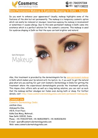 Best Eyebrow Shaping in Delhi – Aayna