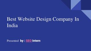 Best website design Company in india