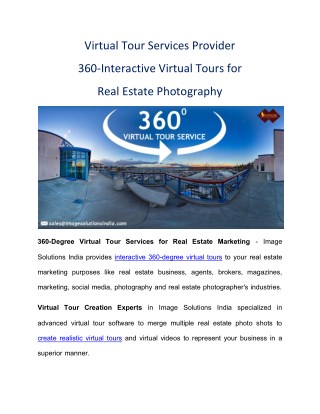 Virtual Tour Services Provider -360-Interactive Virtual Tours for Real Estate Photography