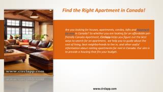 Find the Right Apartment in Canada