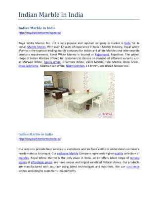 Indian Marble in India
