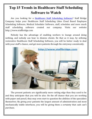 Online Staff Scheduling | StaffBridge