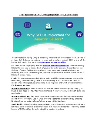 Top 5 Reasons Of SKU Getting Important for Amazon Sellers