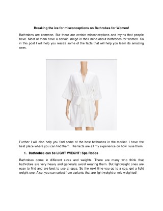 5 facts about bathrobes for women you never REALIZED!