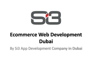 Ecommerce Web Development Dubai