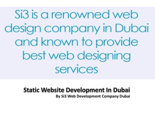 Static Website Development In Dubai