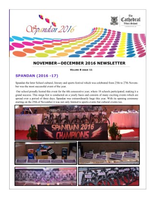 Cathedral Vidya School Newsletter - Cathedral School Mumbai