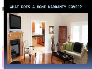 What Does A Home Warranty Cover?