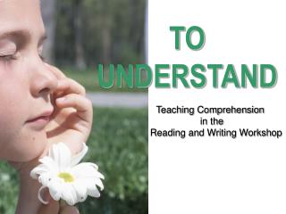 To Understand: Teaching Comprehension in the Reading and Writing Workshop