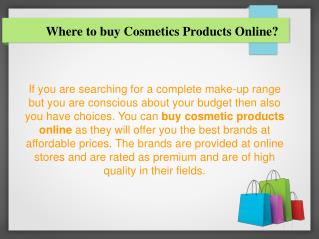 buy cosmetic products online