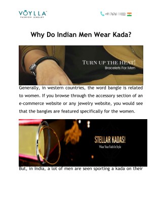 Why Do Indian Men Wear Kada?