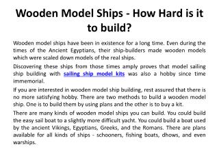 Sailing ship model kits