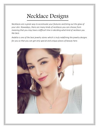 Necklace Designs - Aedelia.com