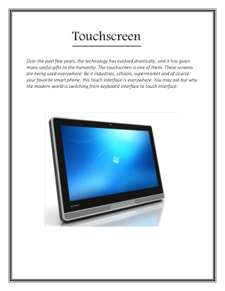 Touchscreen - innova
