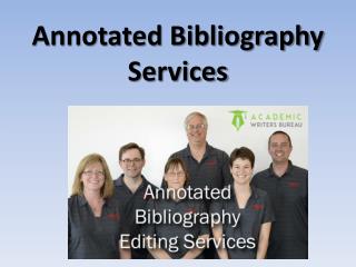 Annotated Bibliography Services