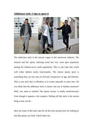 Athleisure style: 5 tips to sport it